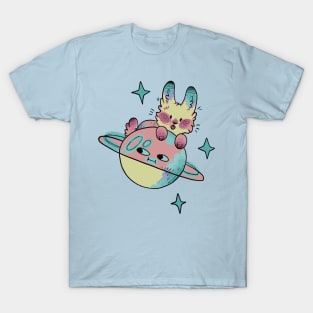 bunny with moon and stars T-Shirt